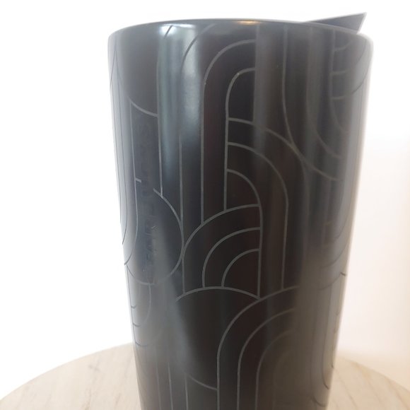 ❤️SOLD❤️STARBUCKS FALL 2020 Halloween BLACK GEO ETCHED CER - Picture 6 of 9